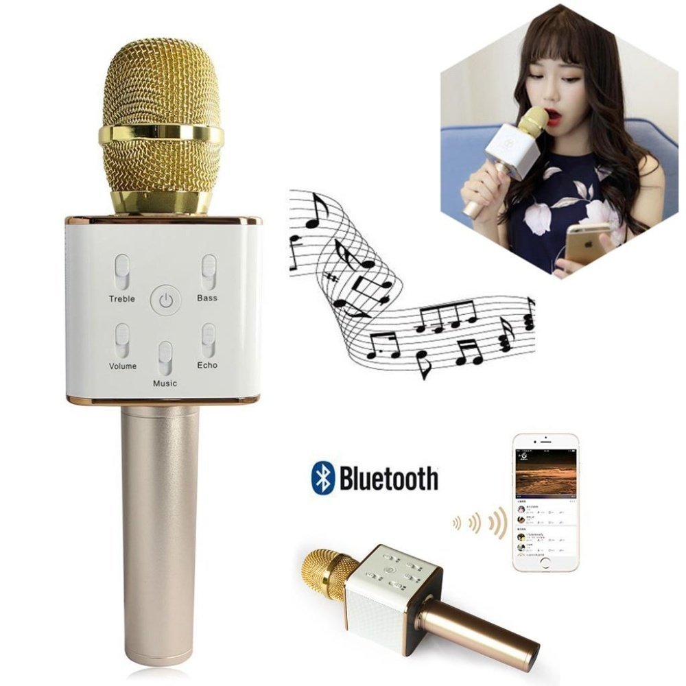 Q7 Bluetooth Wireless Karaoke Mike For With All Smart Phones - Multicolor - Image 11